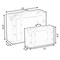 Wooden Vintage Luggage Trunks - Antique Carry-on Suitcase Storage Box with Hinged Lids, Old-Fashioned Decorative Box